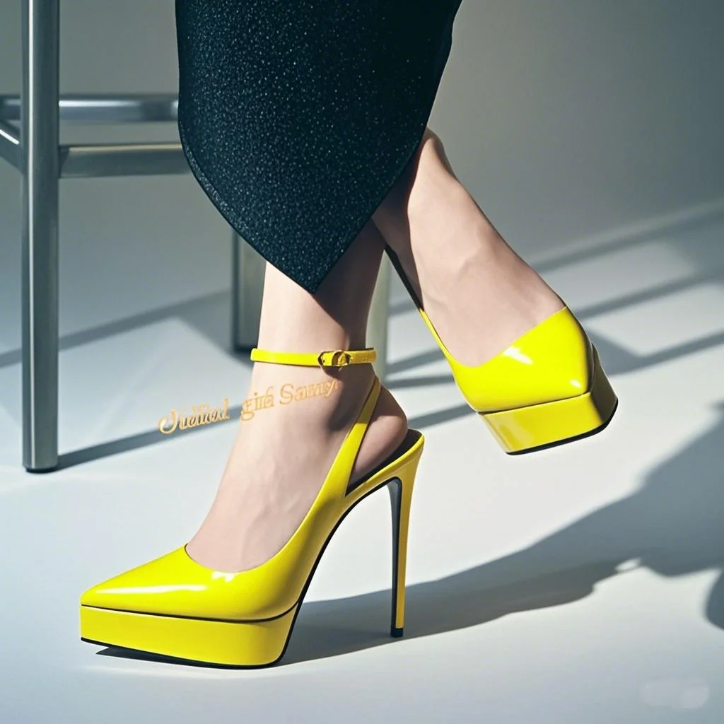 منصة الساتان مثير أشار تو مضخات الكاحل مشبك حزام الساتان خنجر رقيقة عالية الكعب موضة 2024 ربيع النساء الأحذية