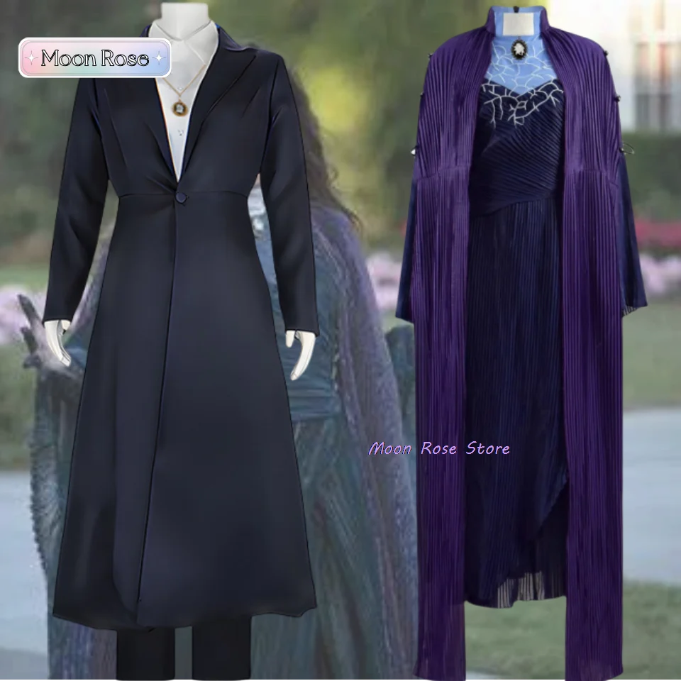 Witch Agatha Cosplay All Along Costume Uniform Harkness Outfit Movie Women Coat Robe Kathryn Suit Halloween Party Roplay 2024