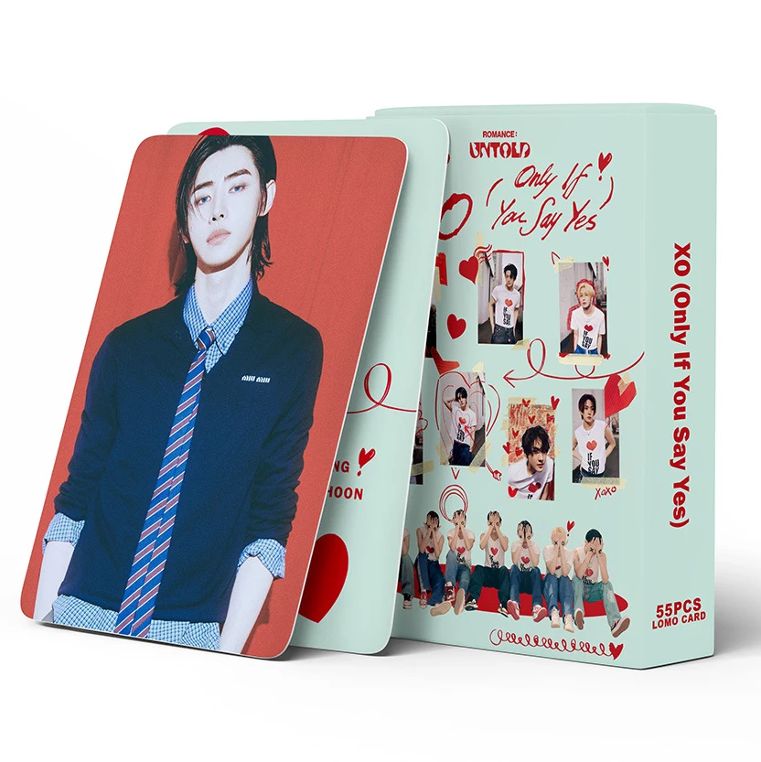 New Kpop Group Photocard 55pcs New Album ROMANCE UNTOLD MEMORABILIA Lomo Cards JUNGWONHEESEUNG SUNOO SUNGHOON Fans Collection