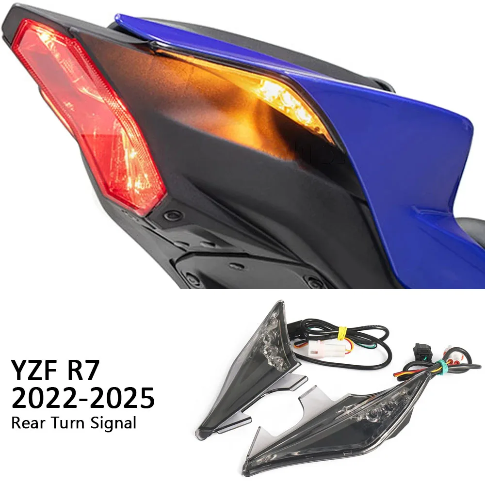 

2024 2025 Motorcycle Accessories Rear LED Lights Brake Lamp New Turn Signal Indicator For Yamaha YZF R7 YZFR7 YZF-R7 2022 2023