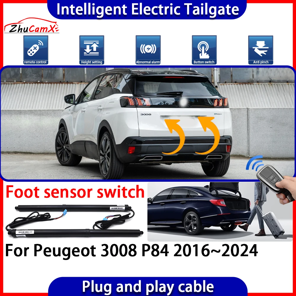 

ZhuCamX Car Automatic Lifting kit Opening Trunk Intelligent Electric Tail Gate Lift Tailgate for Peugeot 3008 P84 2016~2024