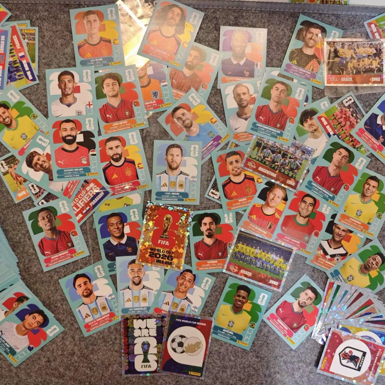 Panini 2026 World Cup Sticker Box Soccer Football Collectibles Player Sticker 50Packs Complete Album Gift For Teen Football Fans