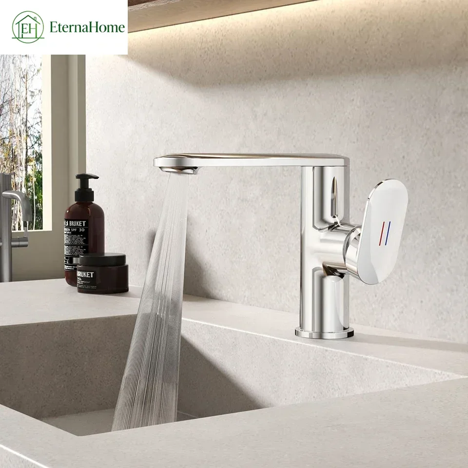 Solid Brass Basin Faucet, 360° Rotatable, Dual Water Mode, Sleek Modern Design, Easy Installation Mixer Tap