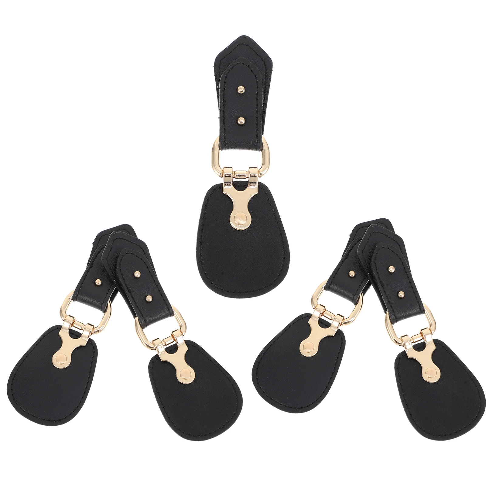 

5 Pairs Black PU Metal Trench Coat Belt Buckle Jacket Clasps Clothing DIY Women Toggle Buckles Dress Waistband Fashion