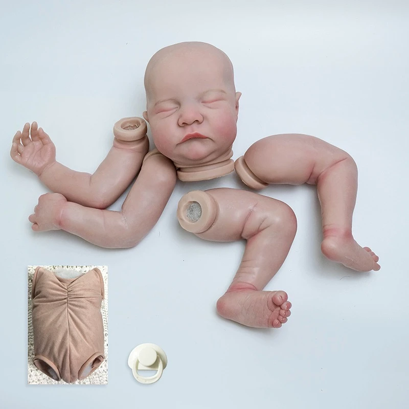 NPK 19'' Reborn Doll Kit Popular Levi Already Painted Kits with Many Details Veins Same As Picture with Extra Body Bebe Doll Kit - view 5