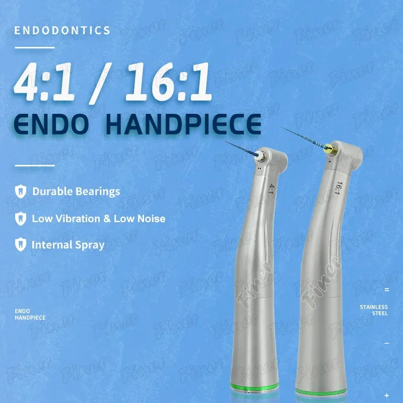 Dental Reciprocating Handpiece 16:1 4:1 Speed Reduction Endodontic Contra Angle Handpiece Contraangulo for Root Canal Treatment