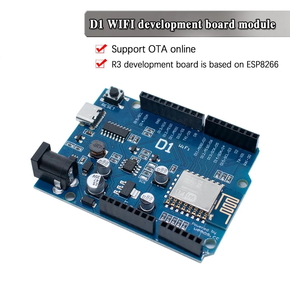 D1 UNO R3 CH340 ESP-12E WeMos CH340G WiFi Development Board Based ESP8266 Shield Smart Electronic PCB For Arduino Compatible IDE