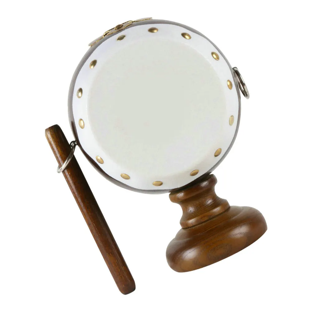 Wooden Drum Shaped Solid Wood Saving Jar Large Slot Piggy Bank Decorative Money Box for Bills Adults Unique Drum Piggy Bank
