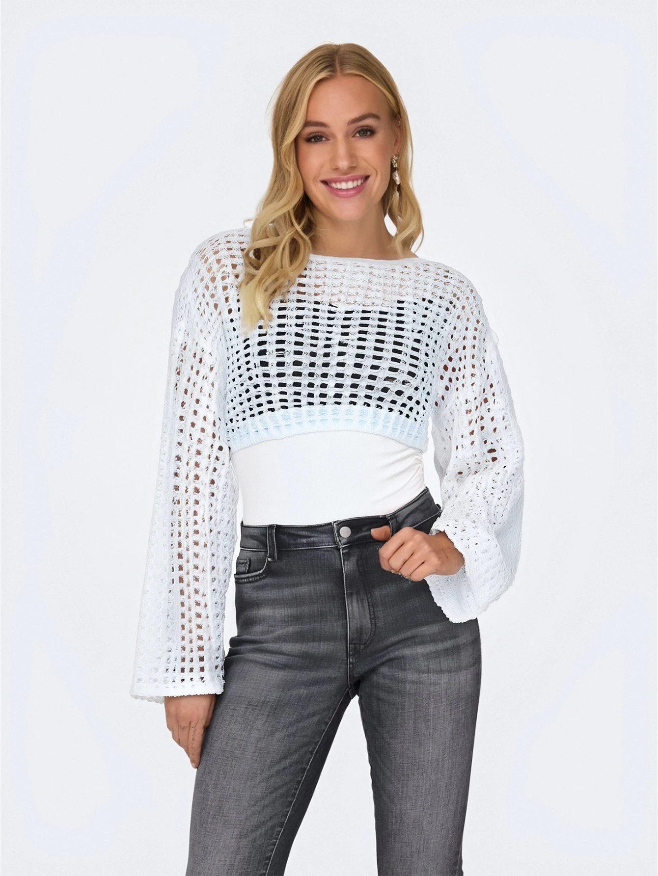 

Beachwear Women's Short Top Beach Cloak Mesh Coat Cover Up Sexy Hollowed-Out Swimsuit Long Sleeves Beach Backless Shawl