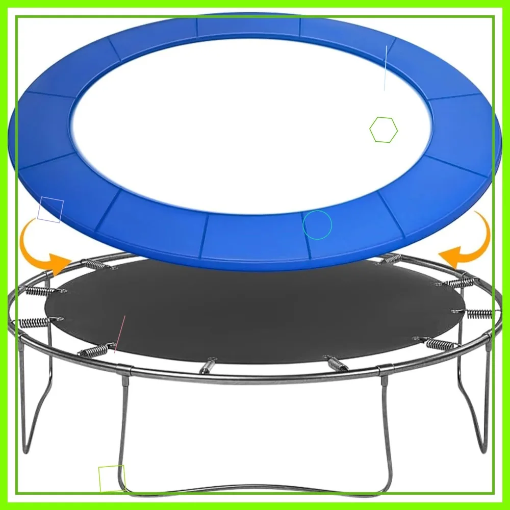 

12FT 14FT 15FT Trampoline Pad Replacement, Thickened EPE Foam Tear-Resistant Waterproof Safety Spring Cover