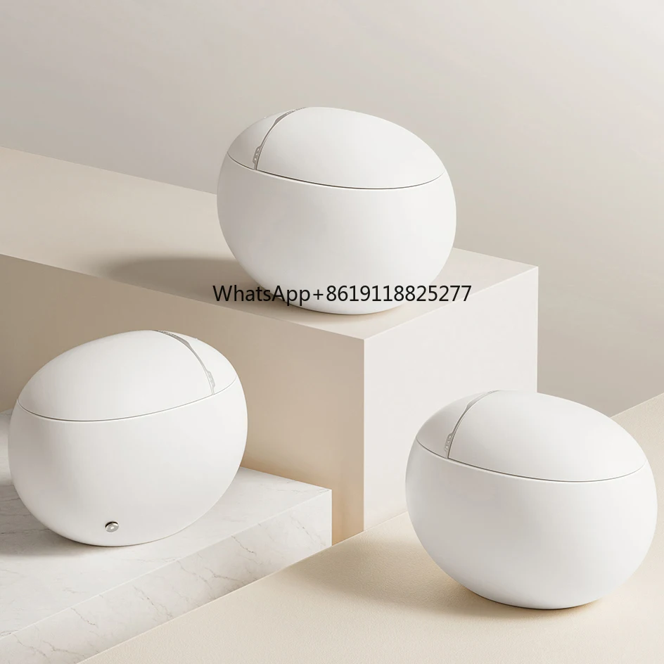 

New Design Sanitary Ware Egg Shape Intelligent Water Closet Bathroom Ceramic Automatic Ceramic Floor Mounted Smart Toilet Bowl