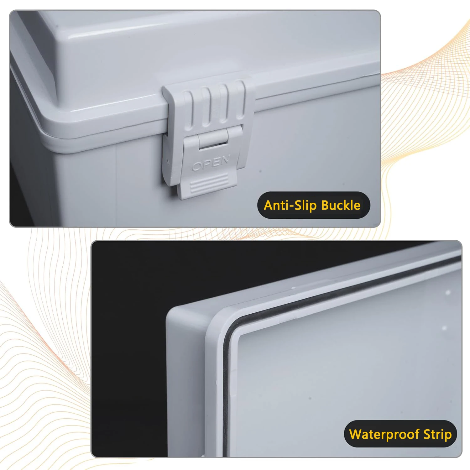 IP66 Waterproof Transparent ABS Plastic Enclosure Outdoor Power Distribution Junction Box Electronic Instrument Case