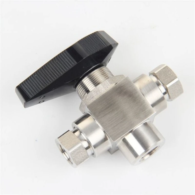 Stainless Steel Two-position Three-way Internal Thread Ball Valve Q13F CNG Special Ball Valve, High Pressure Ball Valve