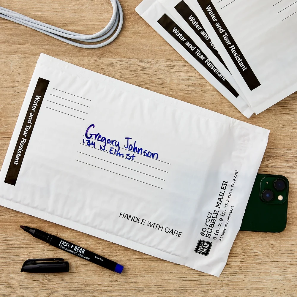 Selbstdichtende Poly-Luftpolsterumschläge, 6 x 9 gepolsterte Umschläge, 10er-Pack, wasserabweisende, leichte Versandaufbewahrungslösung