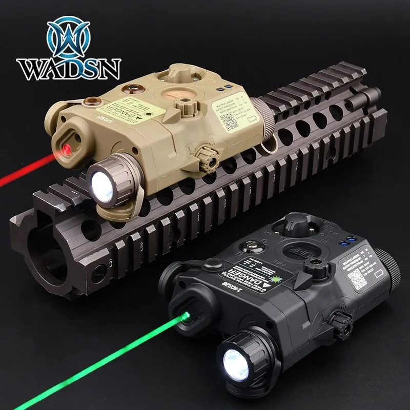 

WADSN UHP PEQ15 LA-5C Green Laser+IR Night Vision High Power Red Dot White Light Strobe Airsoft Hunting Rifle Weapon Battery Box