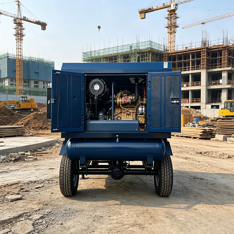 Industrial Rotary Screw Air Compressor, 10HP Fixed Speed 380V 3 Phase for Factory Use