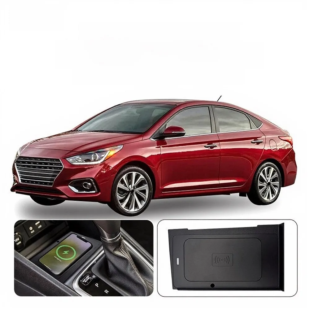 Wireless Fast Charging Pad for Hyundai Accent 2017 2018 2019 2020 2021 2022 Center Console Mount Compatible with