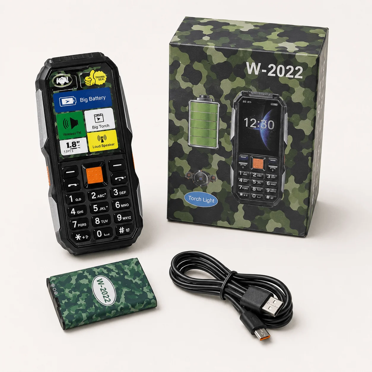 Mini Feature Phone Dual SIM Dual Standby Big Button Long Battery Dual Flashlight Portable Basic Mobile Phone Seniors Backup