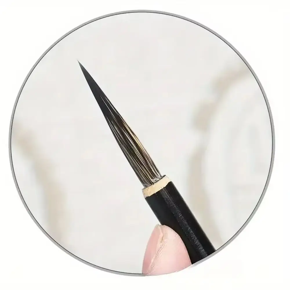 Ceramics Hook Line A Set Chinese Calligraphy Brush Fine Mouse Whisker Chinese Painting Brush and Stone Badger Hair Portable