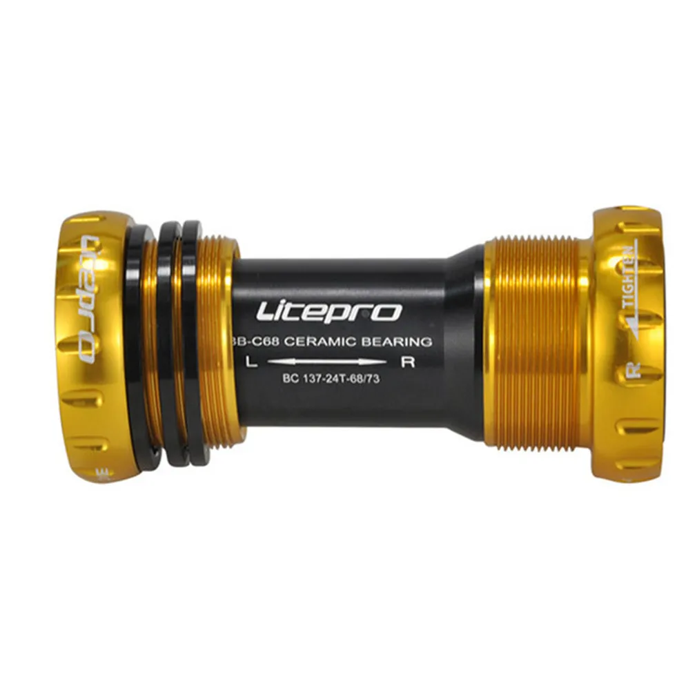 Litepro-Pédalier de vélo pliant Elite, manivelle intégrée creuse, roulement en céramique, plateau en alliage d'aluminium simple, 130BCD