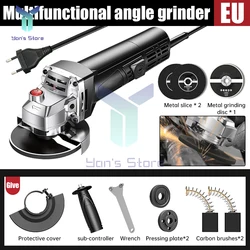 Electric Angle Grinder 12V Corded Grinding Machine 11000 rpm 100mm Diameter Electric Grinding Cutting Polishing Power Tool