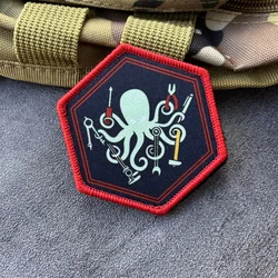 Parche táctico pulpo garras con MOLLE velcro para ropa y mochilas