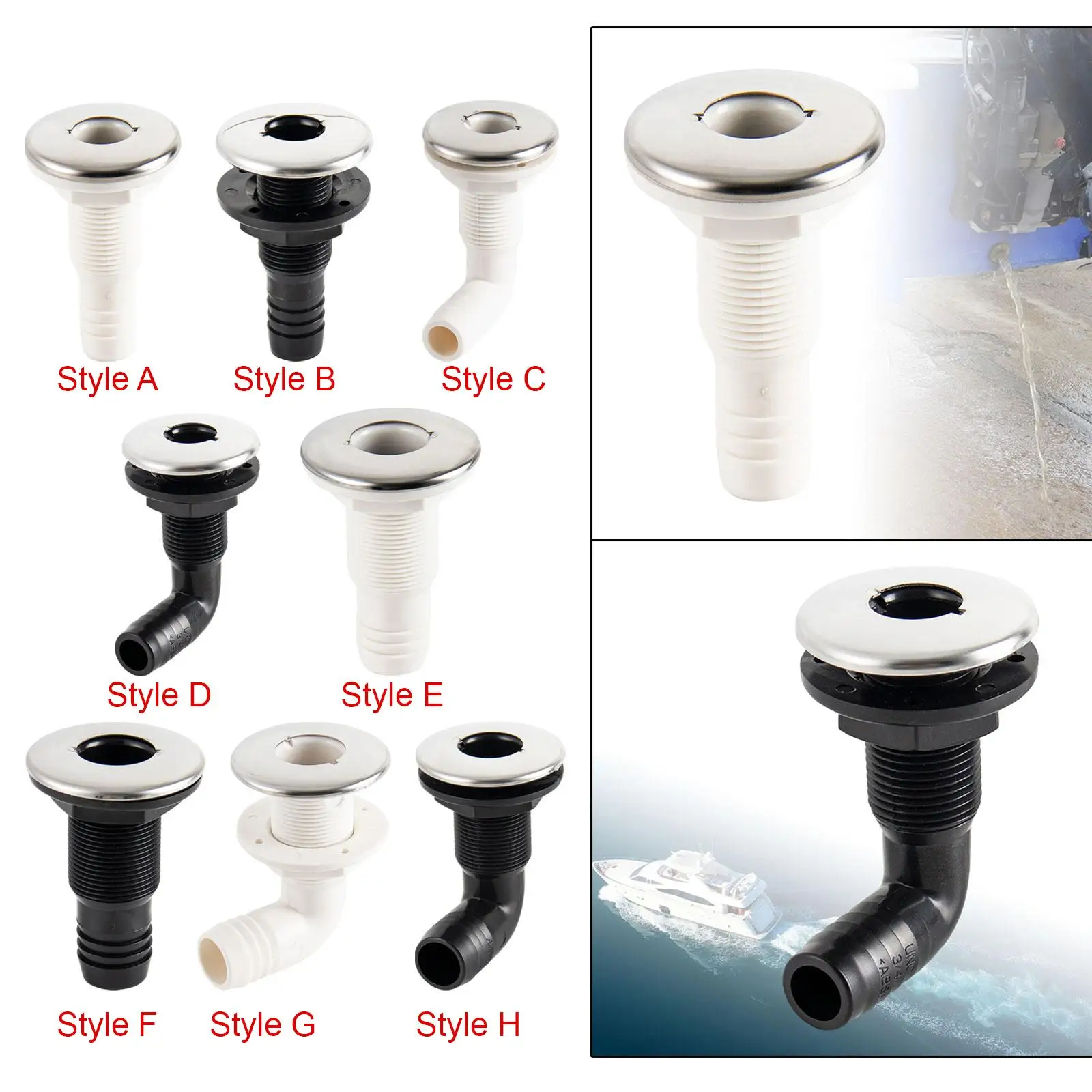 

Boat Water Drain Scupper Stable Performance Universal Replacement Plumbing Hardware Marine Outlet Connector Boat Scupper Drain