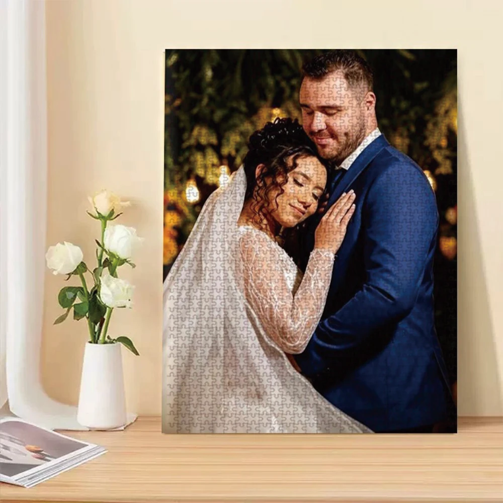 35/300/500/1000pcs Personalized Custom Photo Puzzle Family Photos Assembling Picture