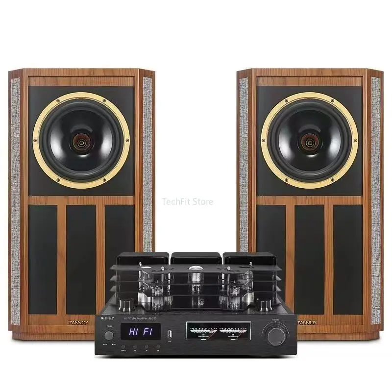 300W 8 Inch Bookshelf Speakers Coaxial Sound Audio Fever Hifi Home Theater System Music Wooden Sound Equipment Passive Speaker