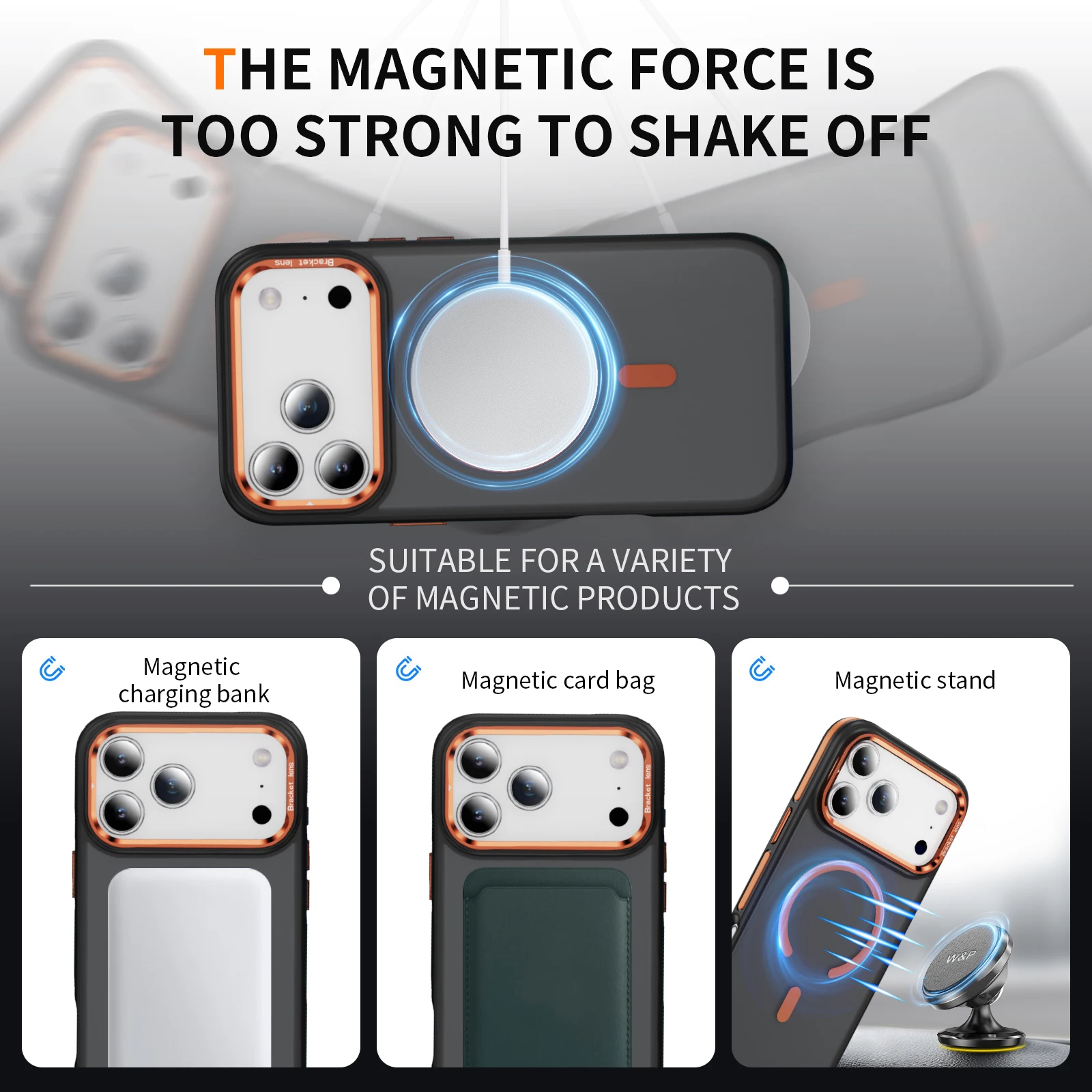 Для Magsafe Магнитный двухцветный матовый металлический держатель для объектива Чехол для iPhone 17Air 16 15 14 Plus 13 12 11 Pro Max Задняя крышка