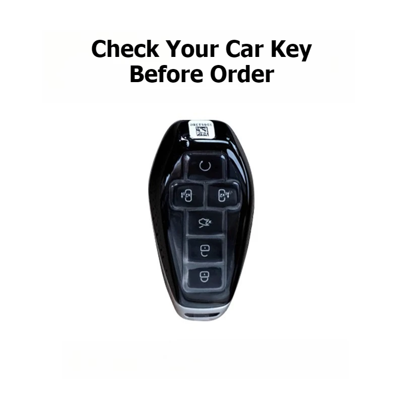 Nappa Leather Car Key Case Cover for BYD Denza D9 Dmi 2024 2025 2026 Car Remote Key Case Cover Shell Fob Keychain Accessories