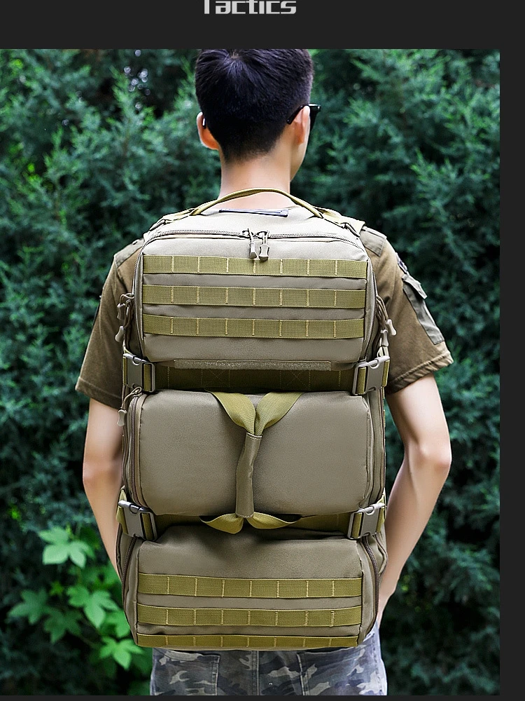 

60L Tee-Use Waterproof Outdoor Camouflage Travel Sports Bag Anti-rip Ox Cloth oulder Bag for Busin Trip Hiking