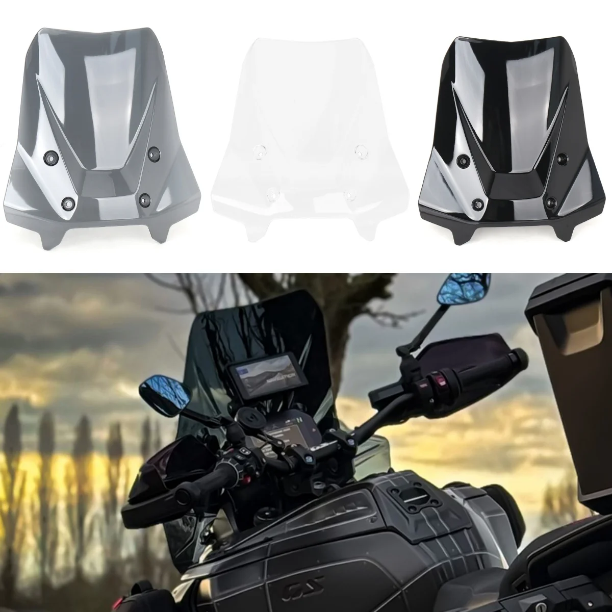 

Motorcycle Accessorie For BMW R1300GS GS1300 2023 2024 2025 NEW WindScreen Windshield Viser R 1300 GS Adventure Screen Deflector