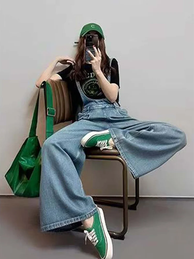 النمط الأمريكي الساخن فتاة الصناعة الثقيلة تصميم الساخن الماس الربط الجينز الرجعية فضفاض الطابق السراويل