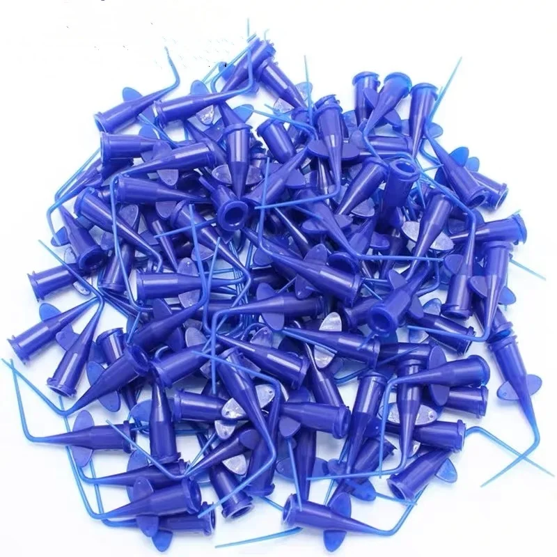 50pcs Dia 0.25mm Dental Disposable Plastic Syringe Tip Endo Irrigation Root Canal Lateral Irrigation Needle