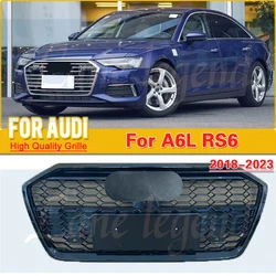 Car Anterior Reticulum For Audi A6 A6L C8 2018-2023 Car Accessory Front Bumper Grille Centre Panel Upper (For RS6 style)