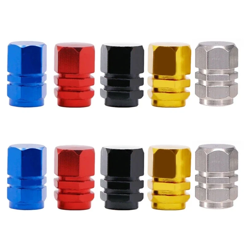 4Pcs Car Tire Valve Cap Aluminum Alloy Waterproof Wheel Air Dust Caps Tyre Rim Stem Covers Air Valve Caps Decor Auto Accessories