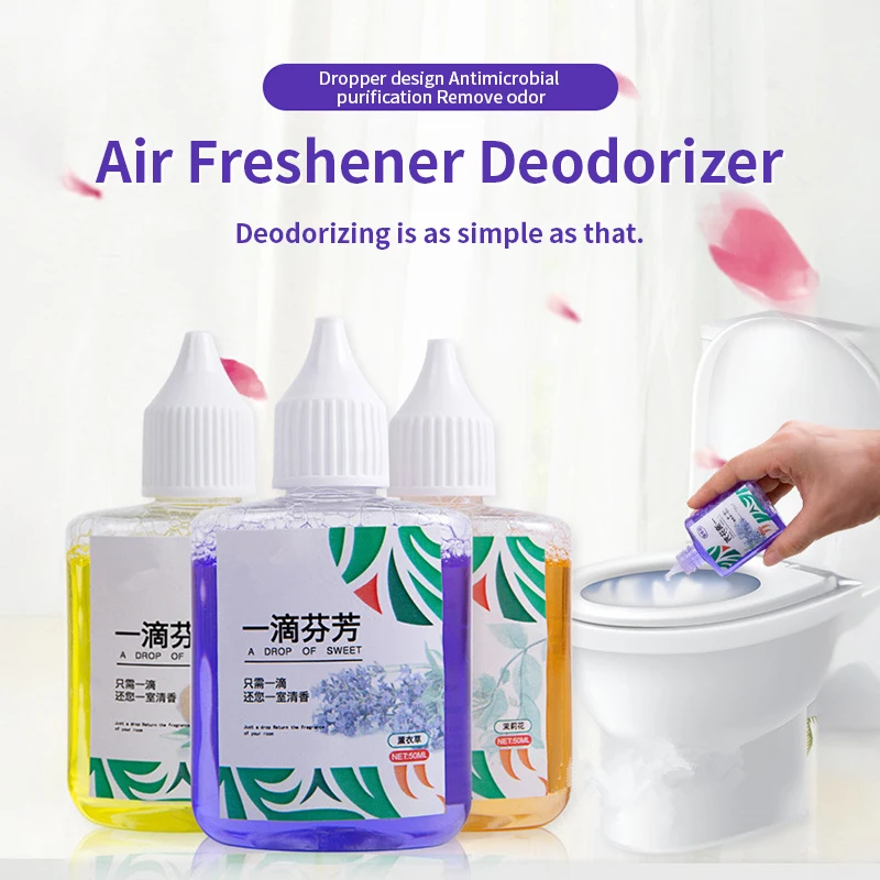 50ML A Drop of Fragrance Freshener Air Freshener Household Deodorizer for Bathroom Diffusion Long-lasting Freshness Detergent