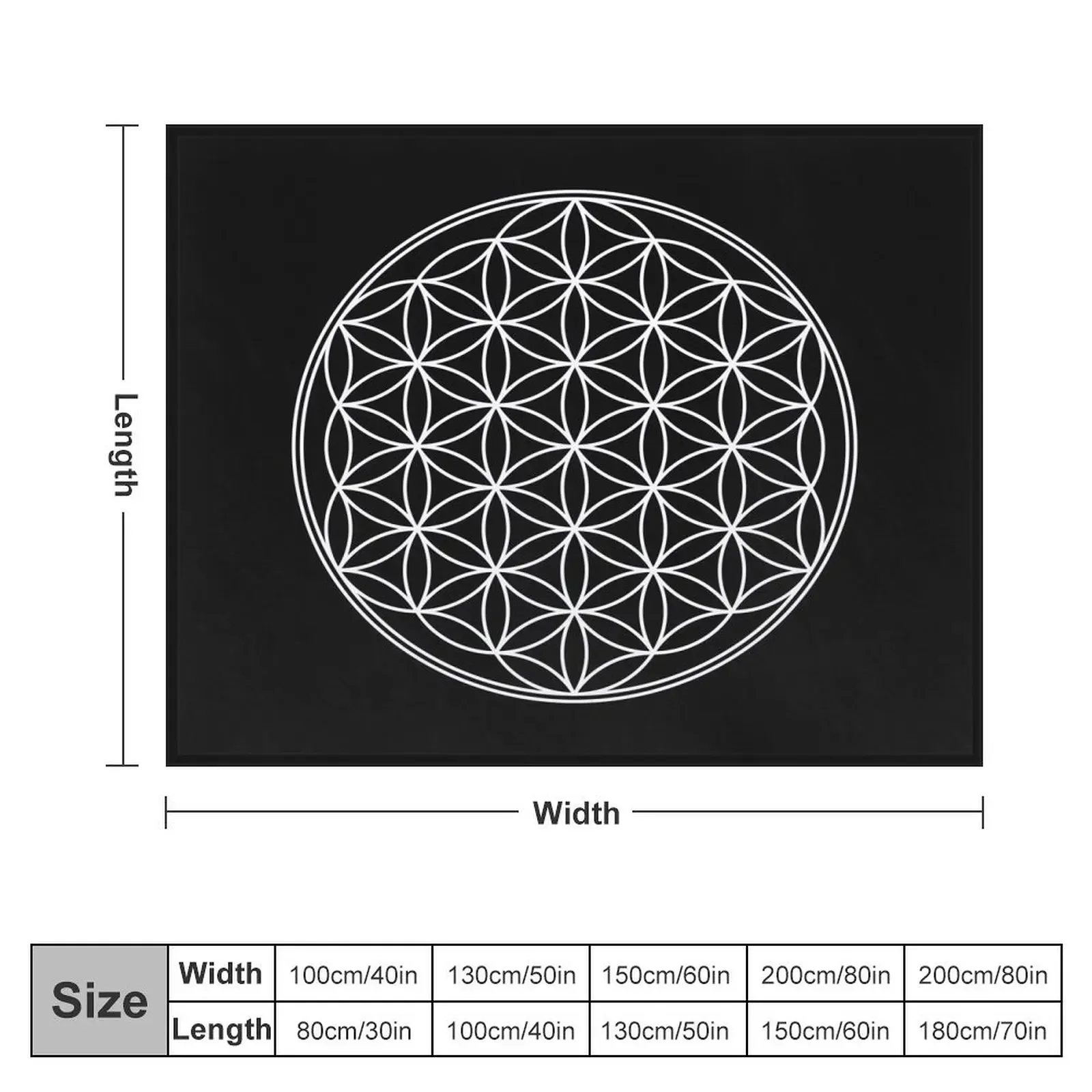 FLOWER OF LIFE - SACRED GEOMETRY - HARMONY & BALANCE Throw Blanket Giant Sofa Luxury Flannels valentine gift ideas Blankets