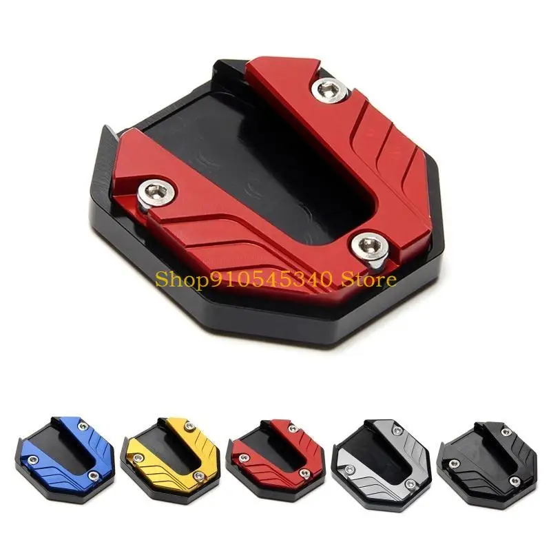 U2JA Universal Scooter Motorcycle Bike Kickstand Extender Foot Side Stand Extension Pad Support Plate Anti-skid Enlarged Base