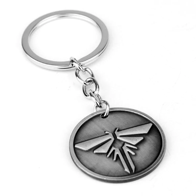 The Last Of Us 2 Keychain Firefly Logo Letter Dogtag Joel Ellie Vintage Retro Antique Pewter Keyring Key Chain Ring