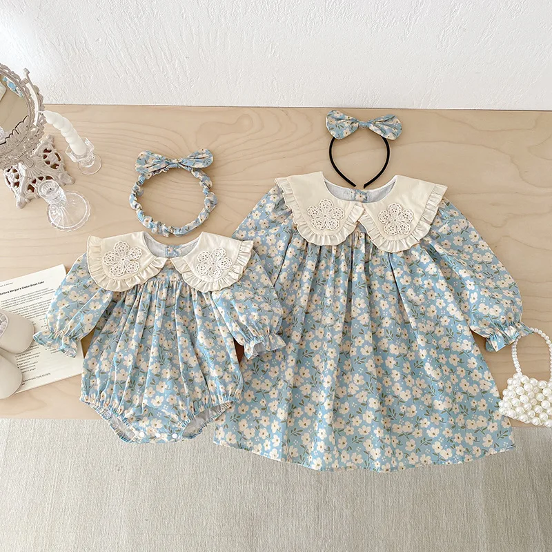 ZOETOPKID 2026 Neue Kinderkleidung Prinzessinnenkleider Baby-Strampler Langärmelig Baumwolle Spitze Patchwork 0-24M Mädchen Partykleid – Detail 12