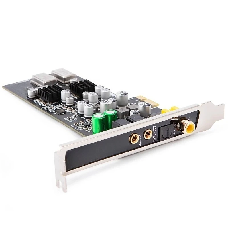 Scheda audio PCIE a mezza altezza con musica shadow integrata per computer desktop
