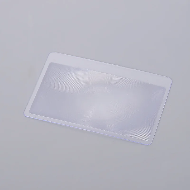 Imagem -04 - Lupa Plástica Transparente Lente de Lupa 3x Lupa do Cartão de Crédito Bolso da Carteira Fresnel Lido