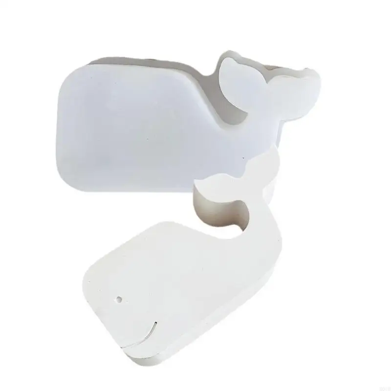 

D0UF Flexible Silicone Candlestick Mold for Home Decoration and Crafts 3D Whale Shaped Tealight Holder Desk Ornament Mould