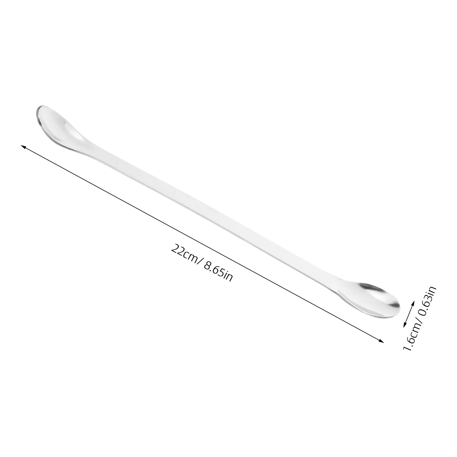 12 Pcs Lab Measuring Tools Metal Spatula Mixing Spoon Stir Silver Laboratory Stirring Spoons