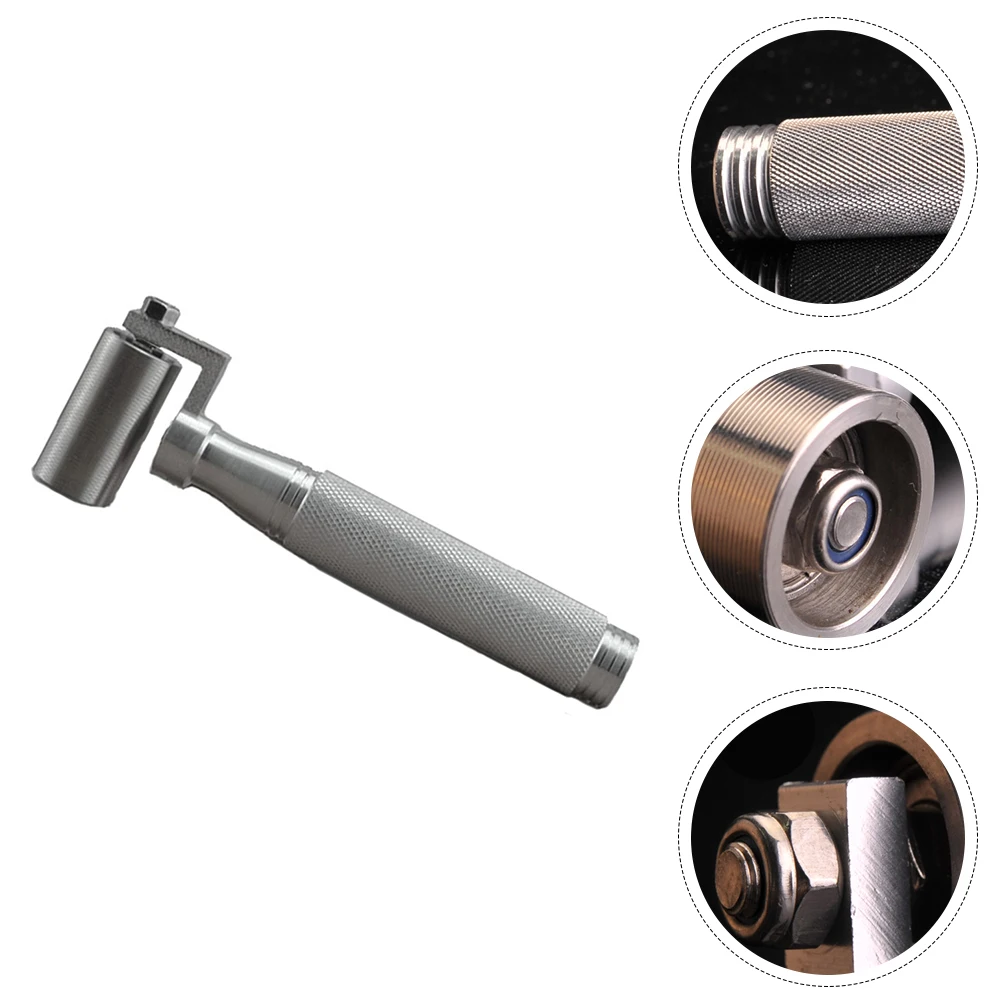

Stainless Steel Seam Roller Wallpaper Construction Tool Hand Pressure Rollers Non Slip Handle Double Bearing Easy Use Wall