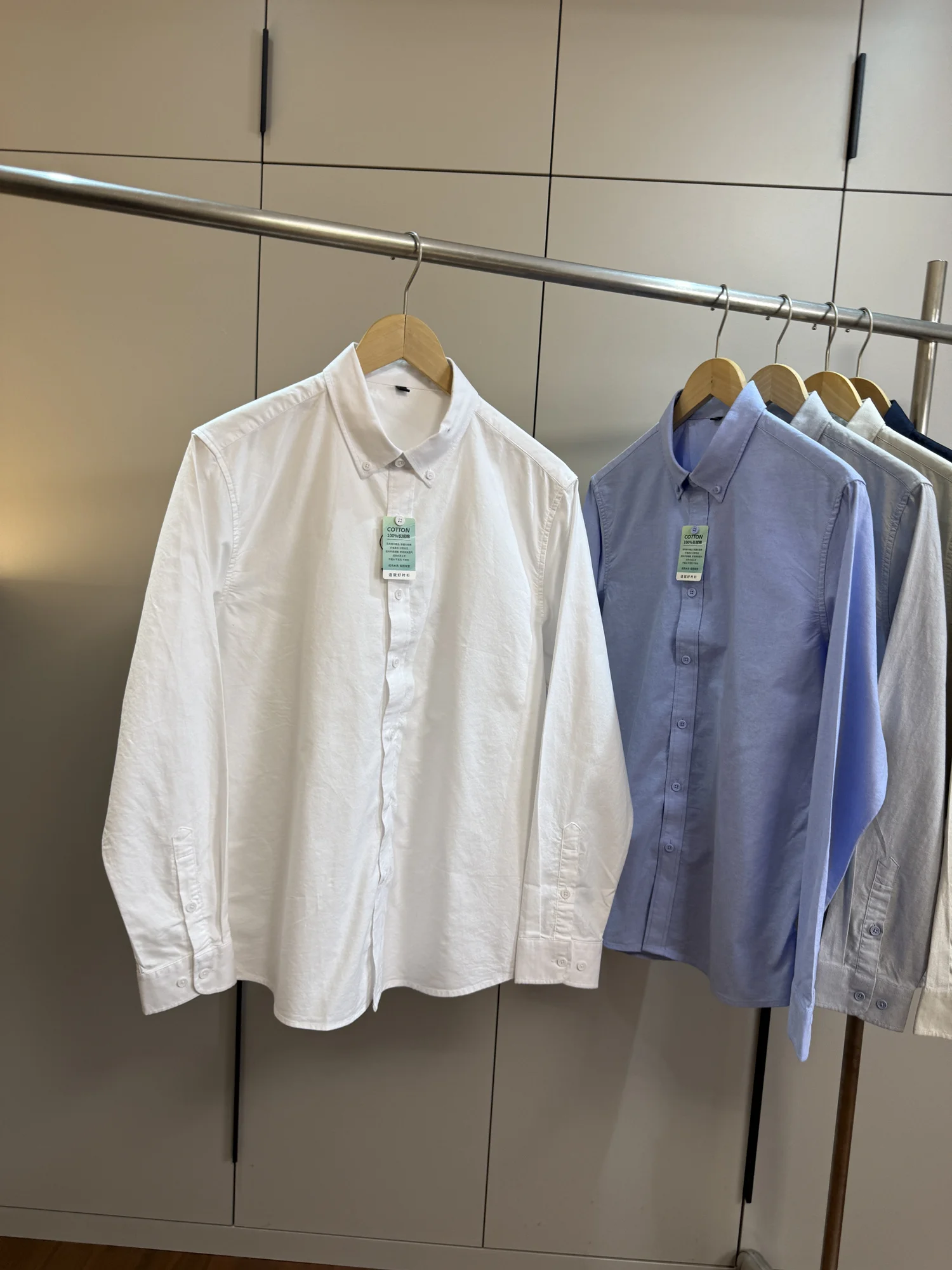 

Washed Oxford Cloth Men's Long Sleeve Shirt Casual Style Spring Season Evergreen Design Comfortable Fit Fashionable Casual Wear