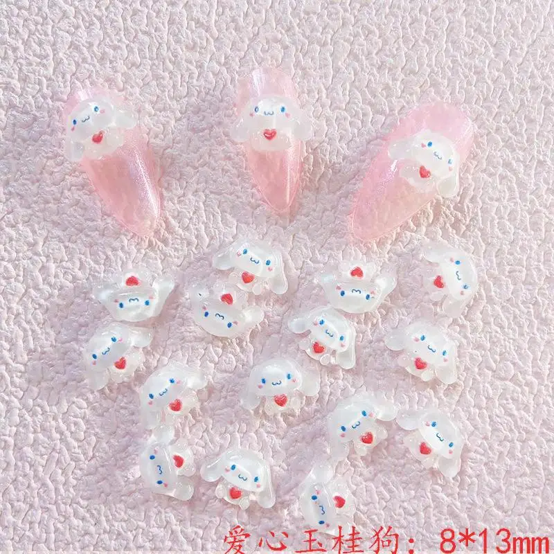 30Pcs/set Hello Kitty Diy Nail Patch Kawaii Sanrio Kuromi Manicuree Accessories Mobile Phone Case Decorative Resin Girl Gift