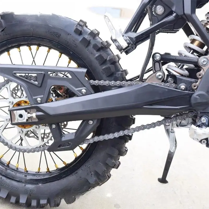 M76E Motorrad-Hinterradschwingenabdeckung, Paar, schwarze Schwingenschutz-Kunststoffabdeckung – Detail 4